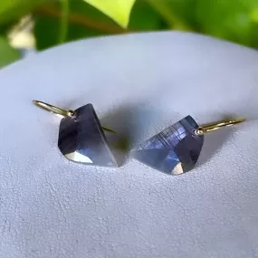 Geo gray sapphire earrings