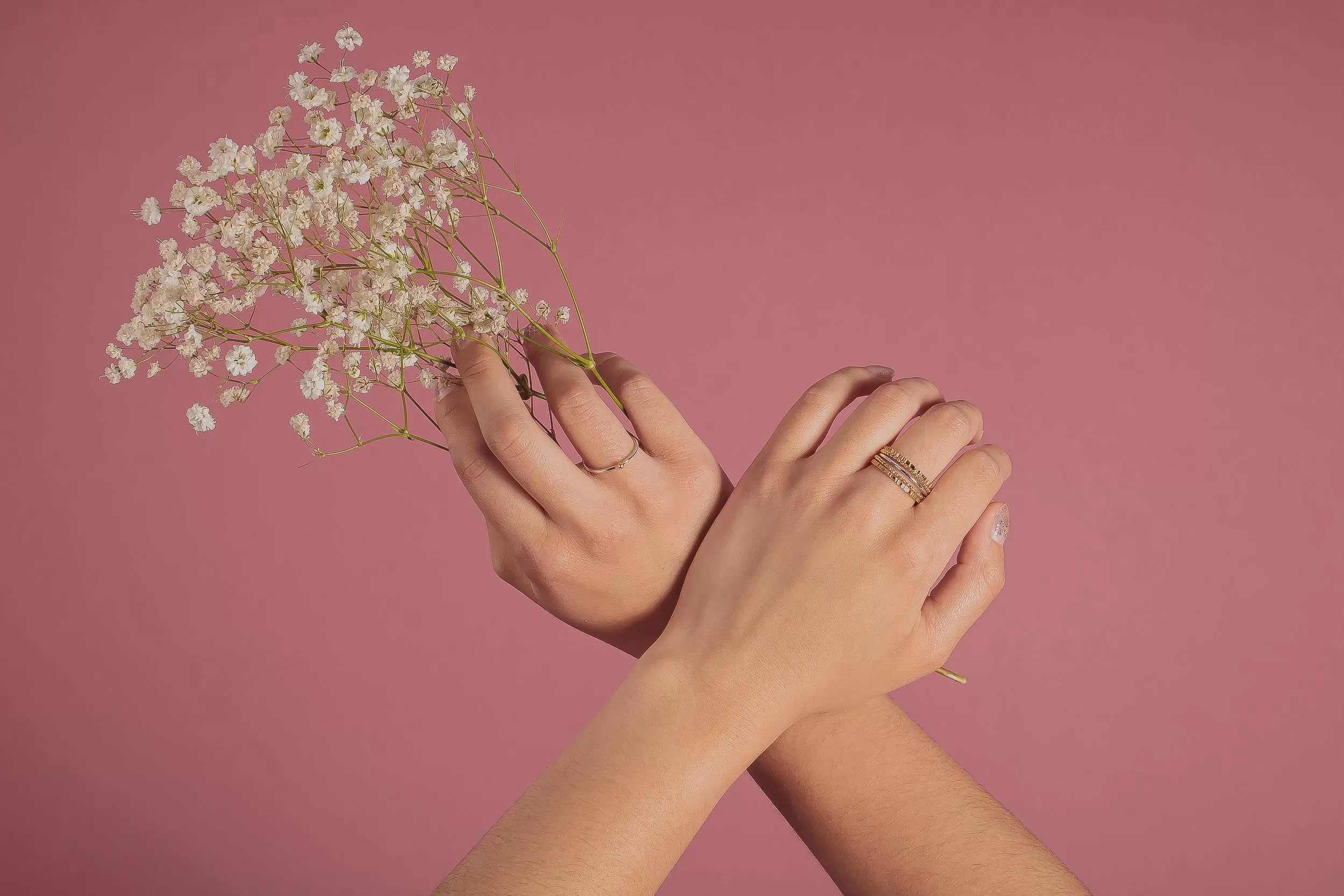 Gold Dot Stacking Ring