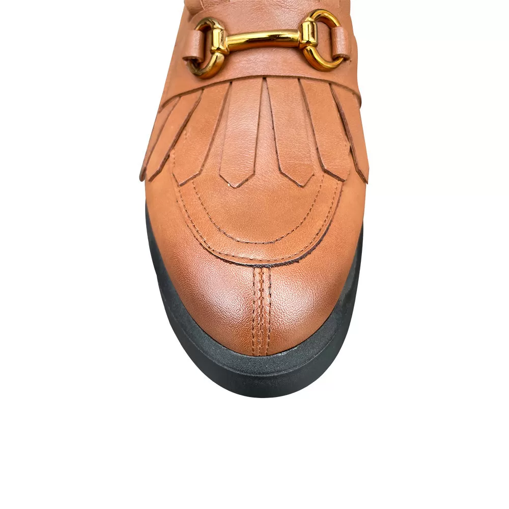 GUM1706 Toffee Flatform Loafer