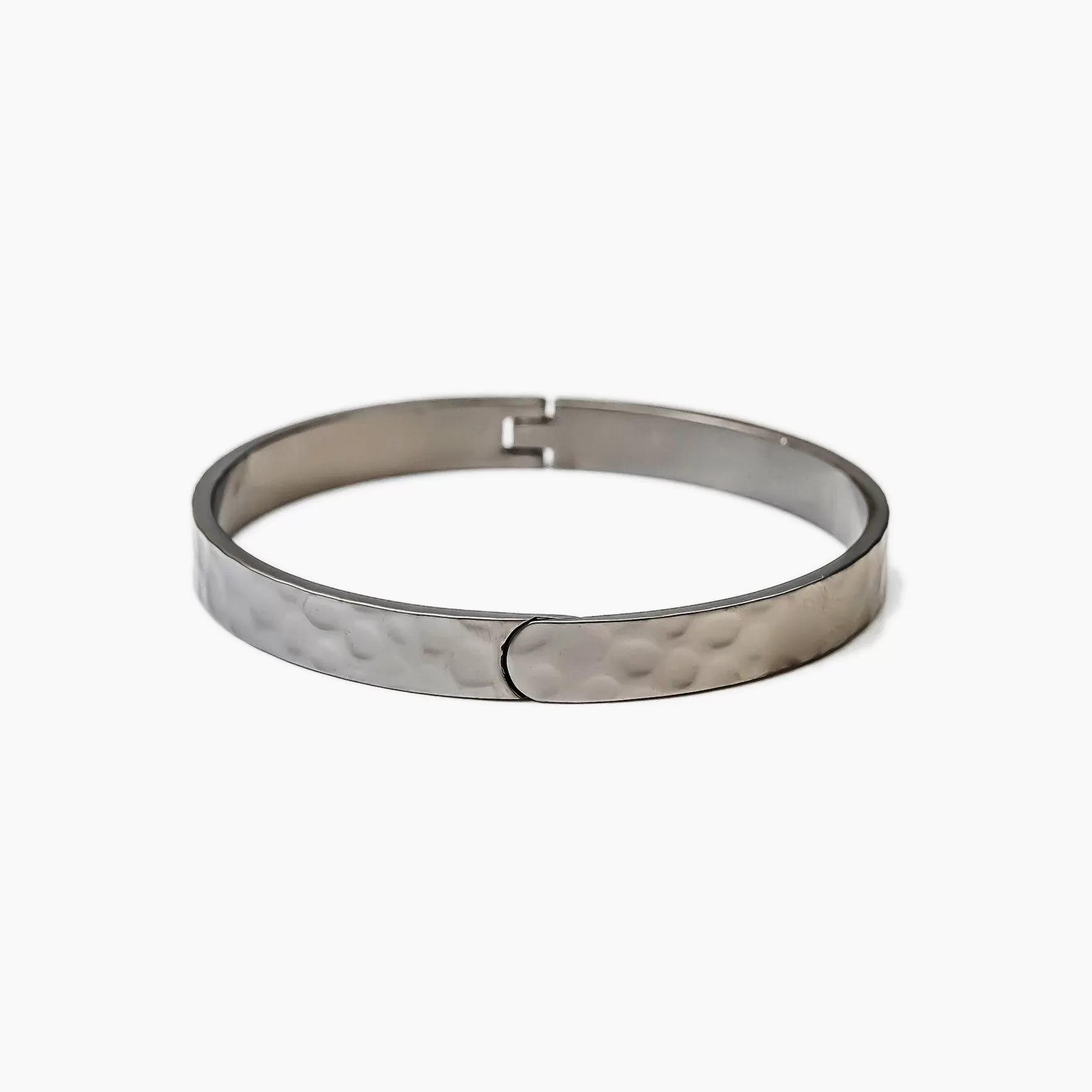 Hammered Clamp Bangle Bracelet