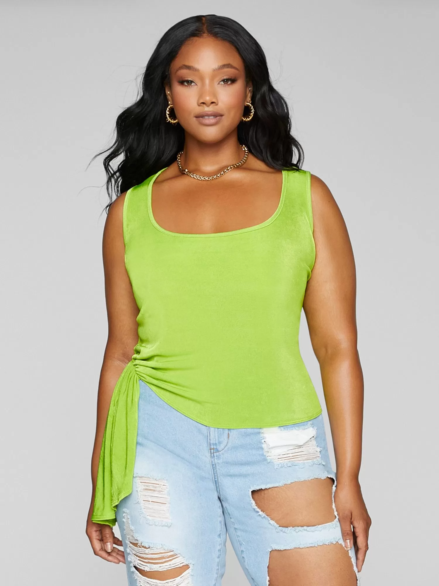 Hazel Side Drape Tank Top