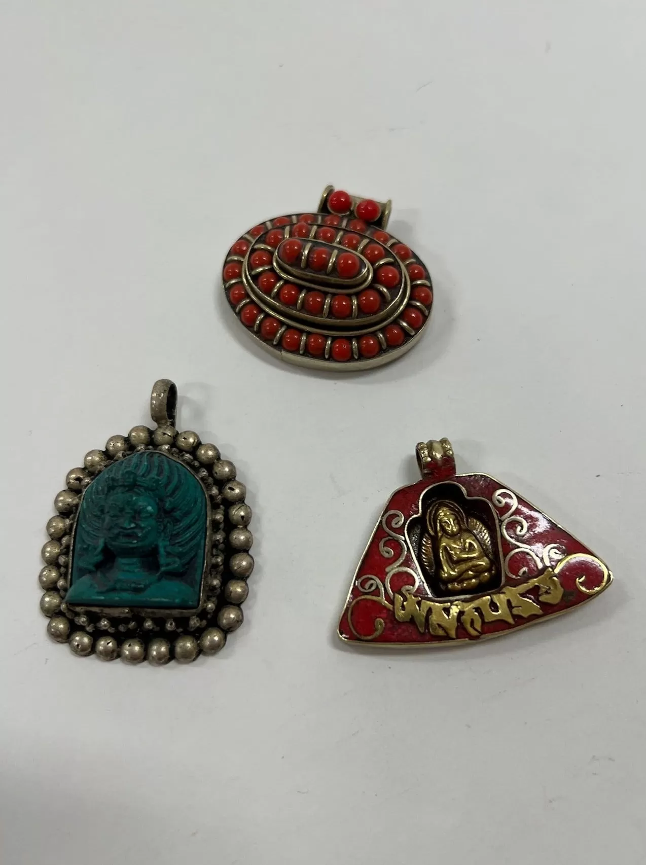 J108 Tibetan Inspired Mystery Pendant 3-Pack