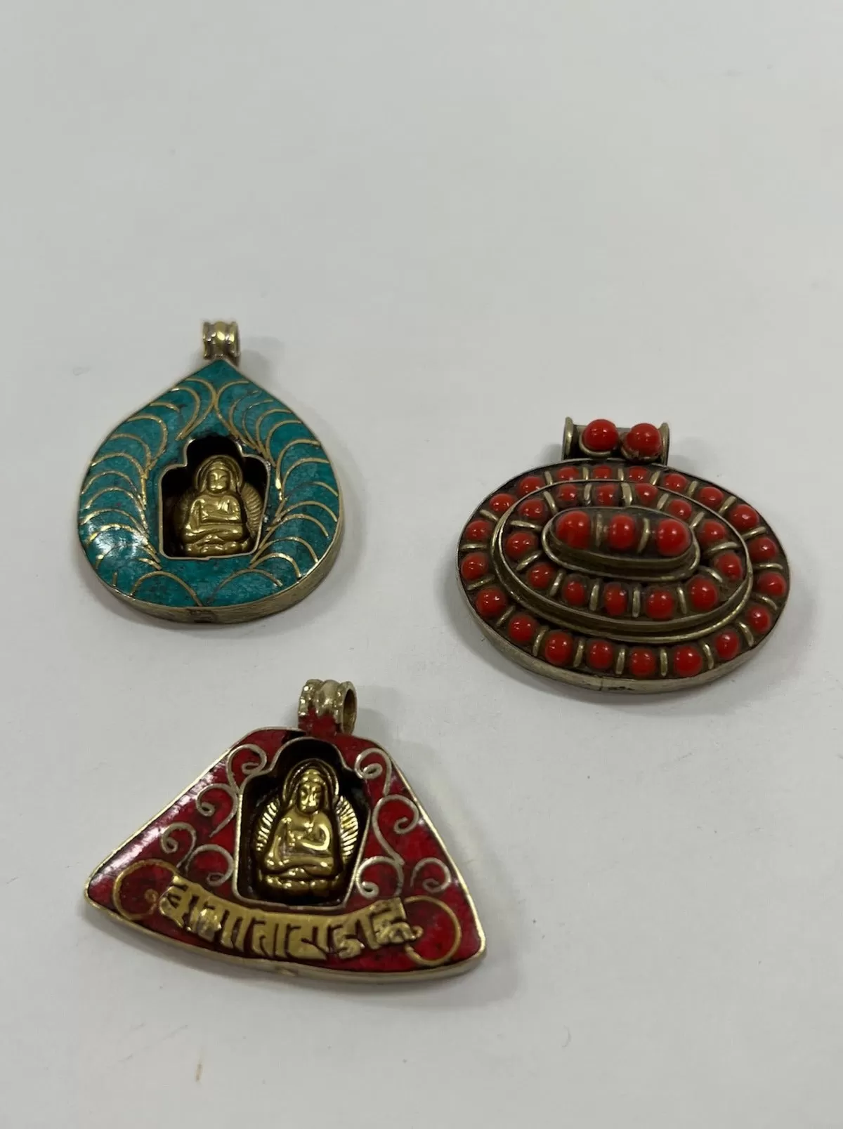 J108 Tibetan Inspired Mystery Pendant 3-Pack