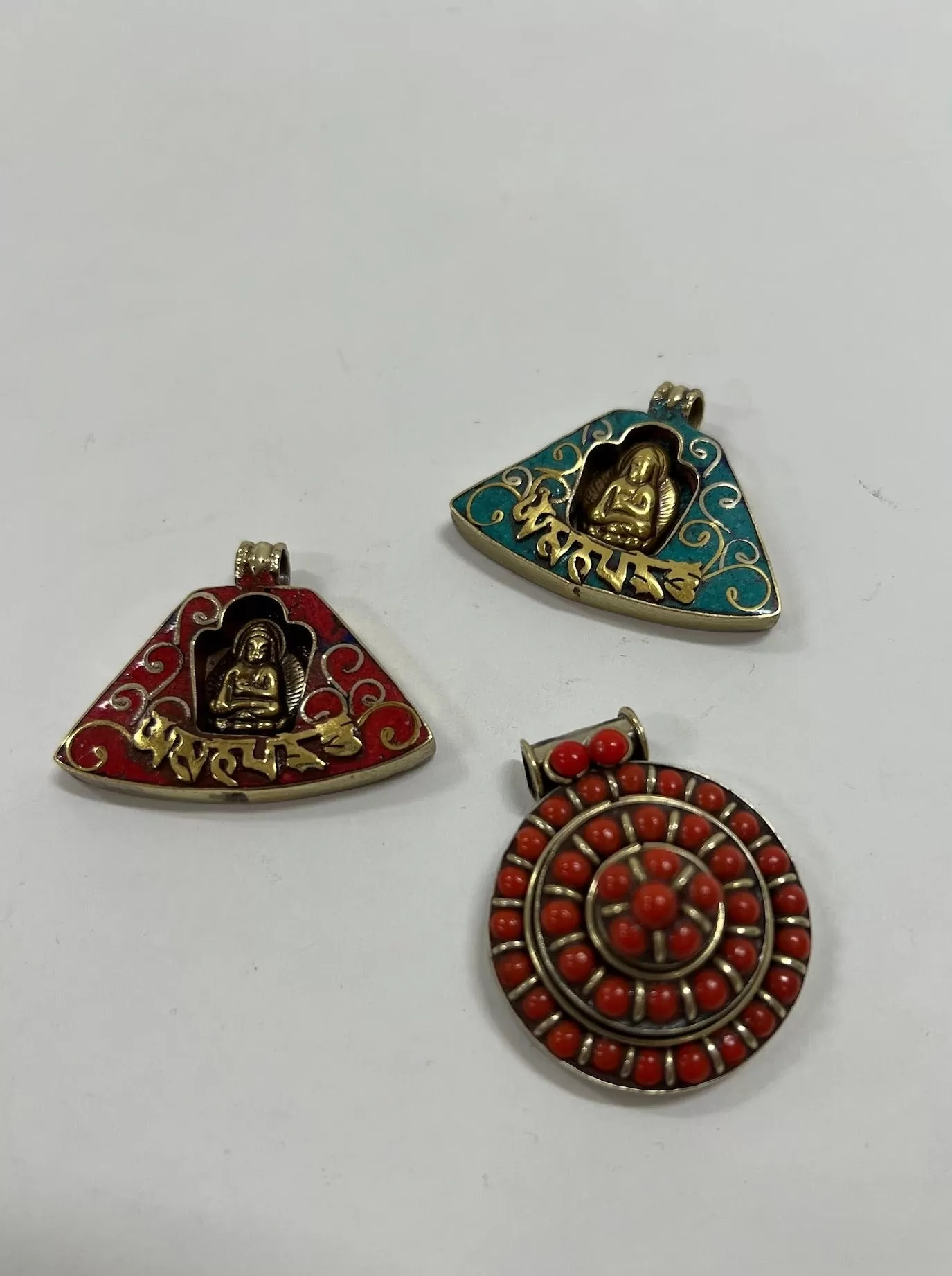 J108 Tibetan Inspired Mystery Pendant 3-Pack