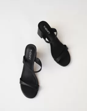 Kirra Heels (Black Smooth PU) - By Therapy