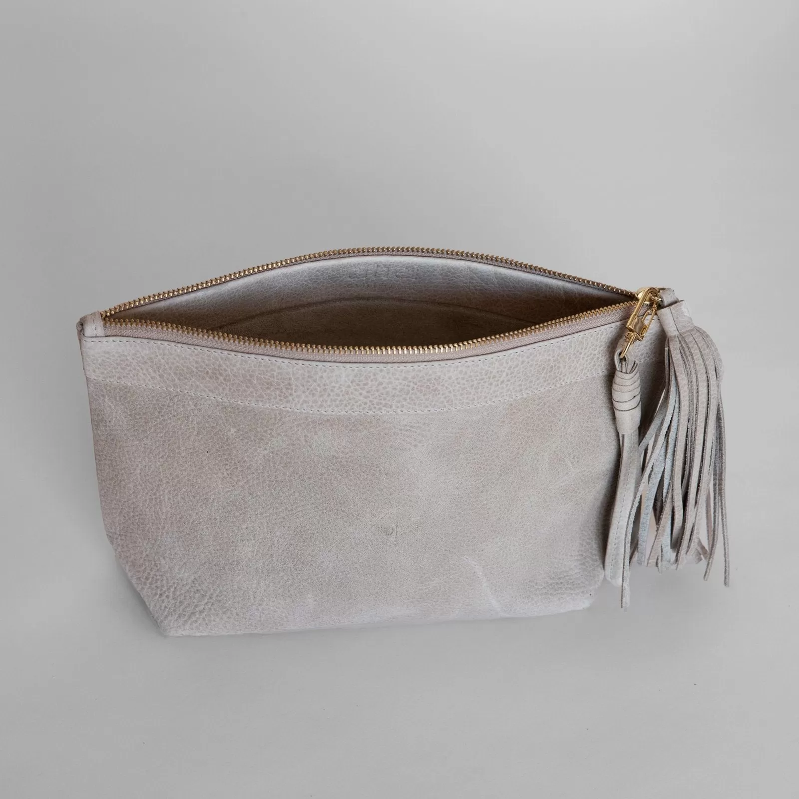 Laguna Leather Clutch / Latte