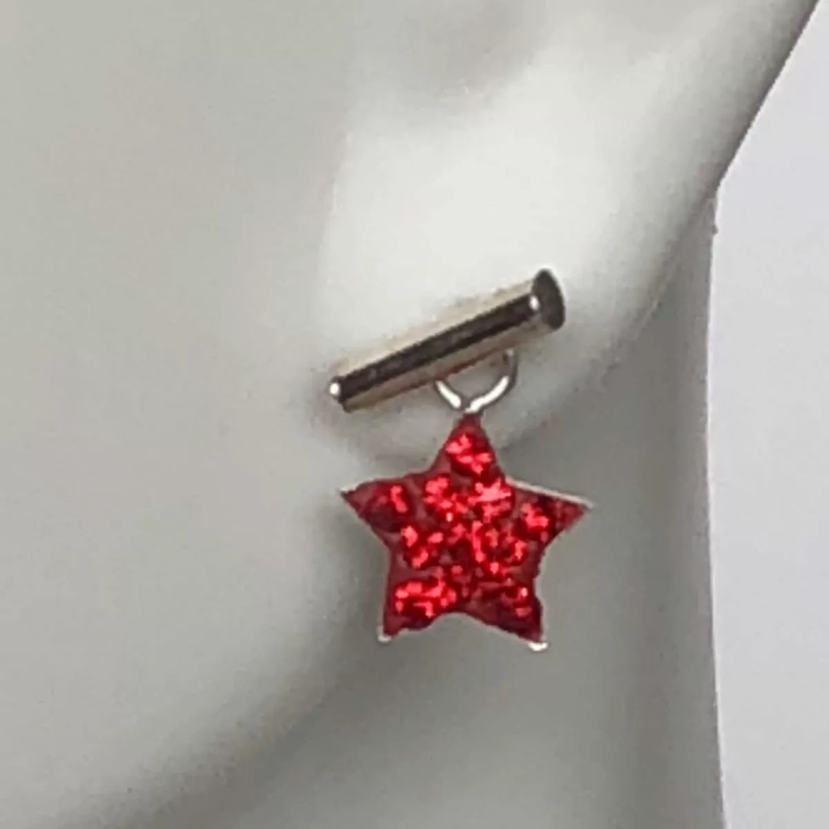 Long Bar Earrings, Bar Studs, Rhinestone Star, Wanderlust Jewelry, Celestial Jewelry, CZ Star Necklace, Hypoallergenic Studs, G12