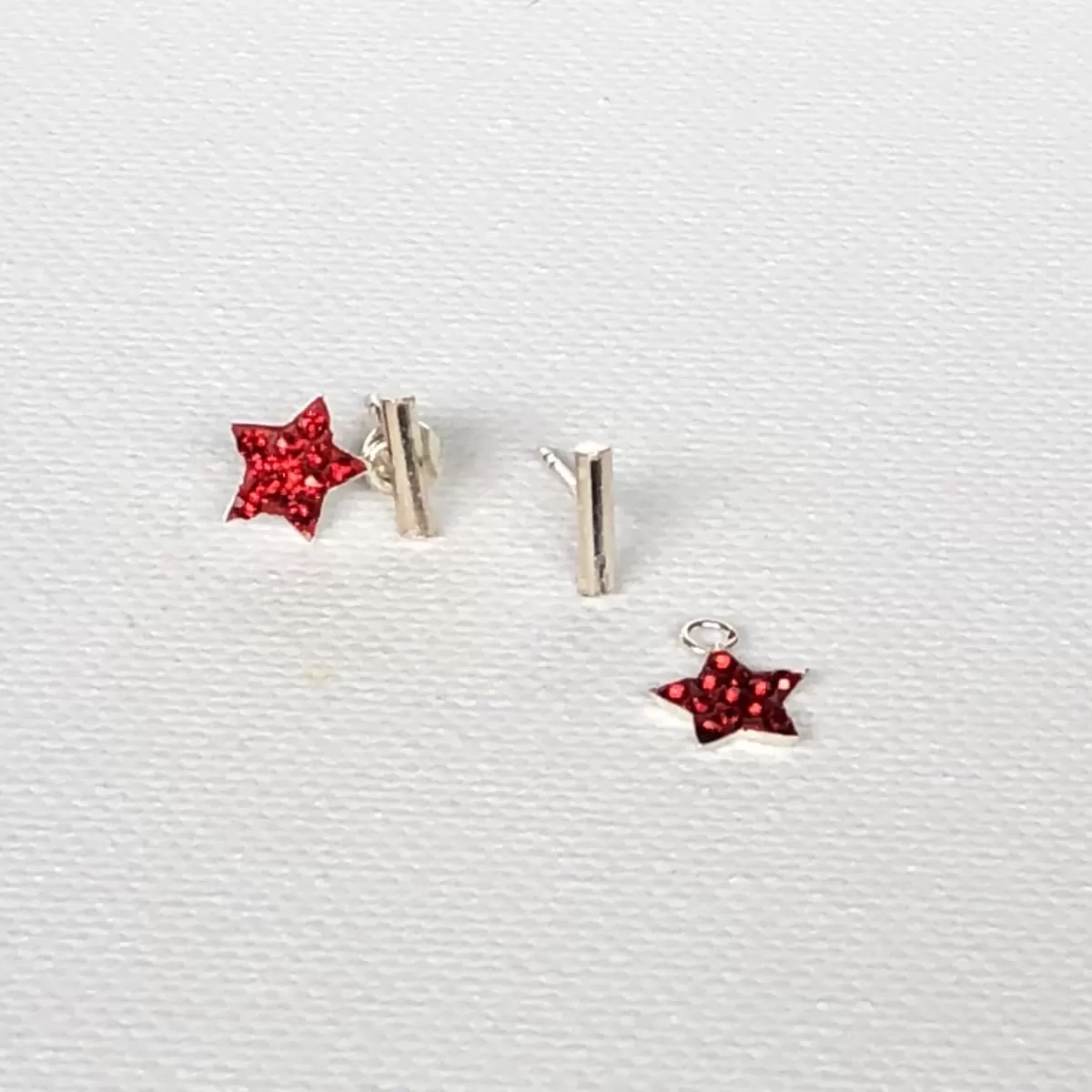 Long Bar Earrings, Bar Studs, Rhinestone Star, Wanderlust Jewelry, Celestial Jewelry, CZ Star Necklace, Hypoallergenic Studs, G12