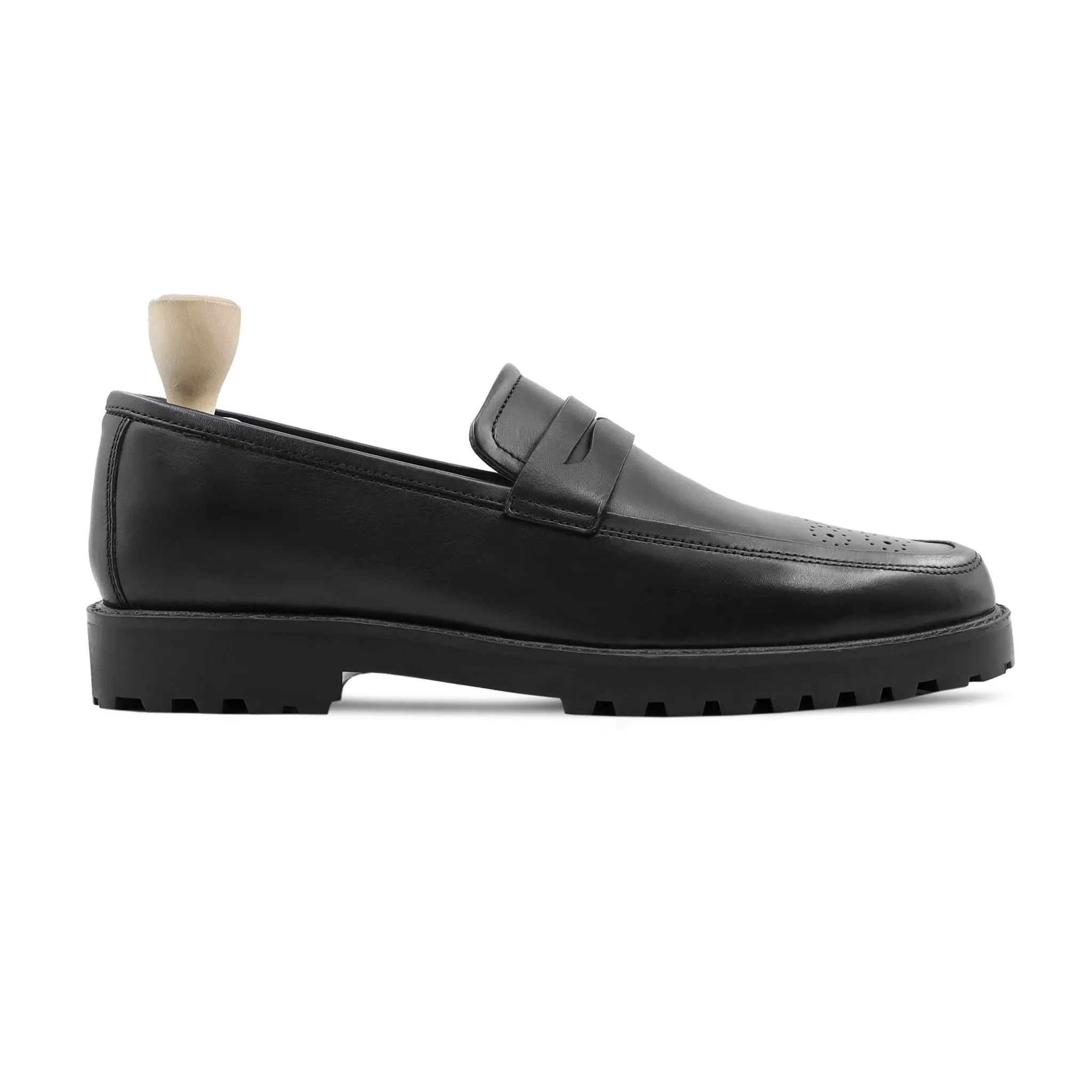 Molybdix - Men's Black Calf Leather Loafer