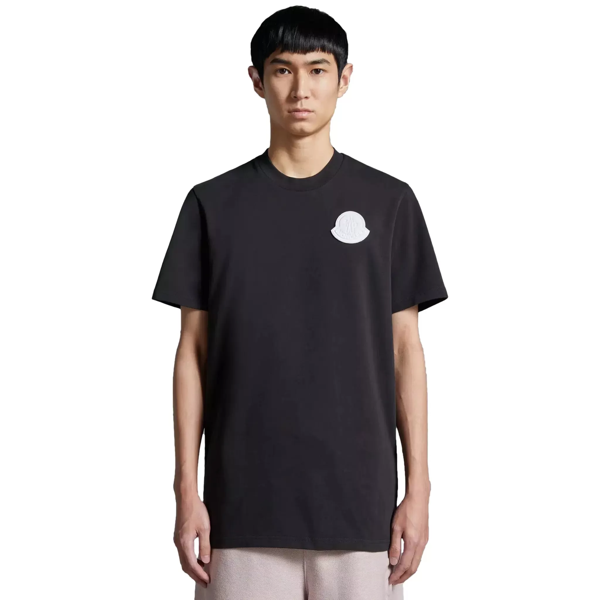 Moncler SN44 Patched Logo Short Sleeve Charcoal T Shirt