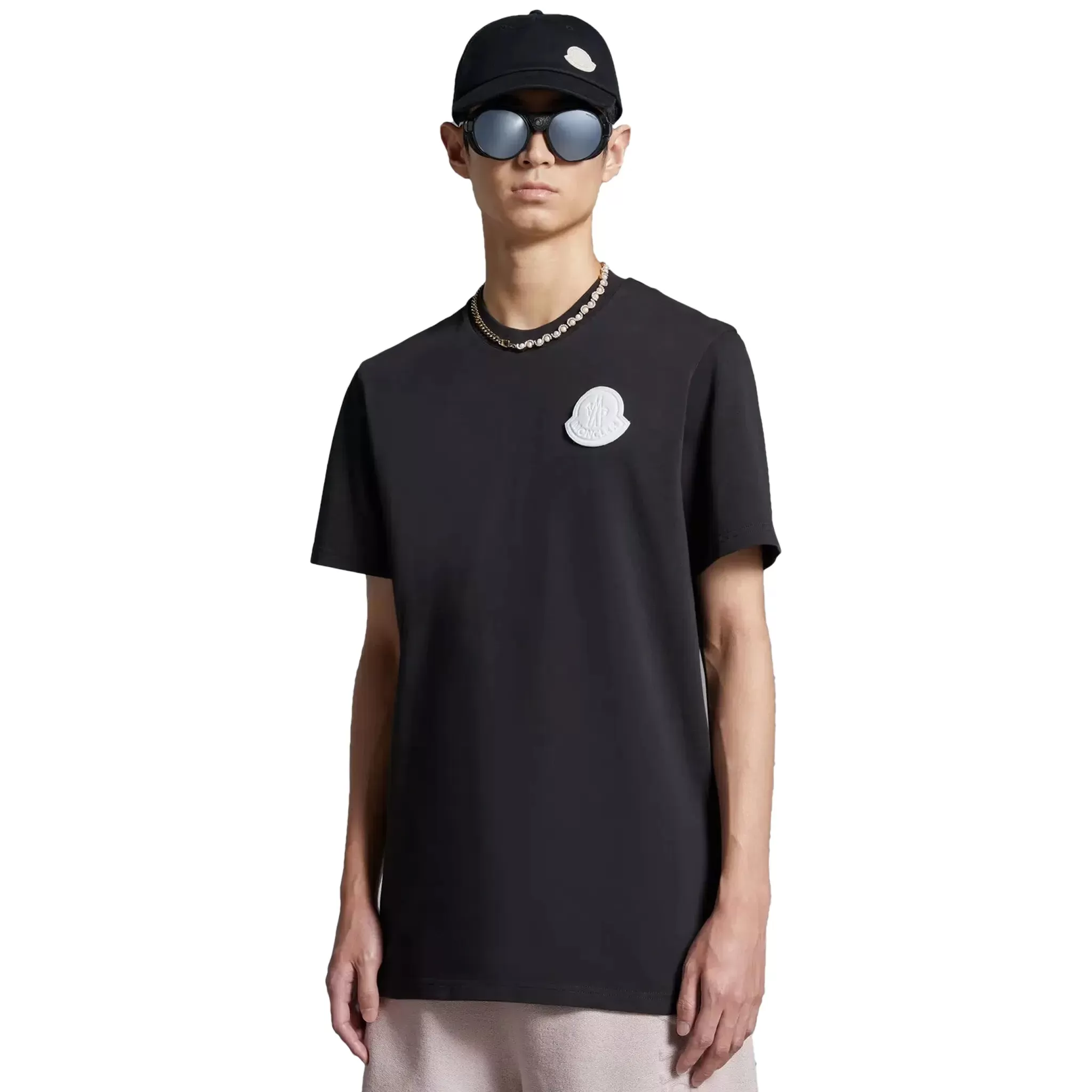 Moncler SN44 Patched Logo Short Sleeve Charcoal T Shirt