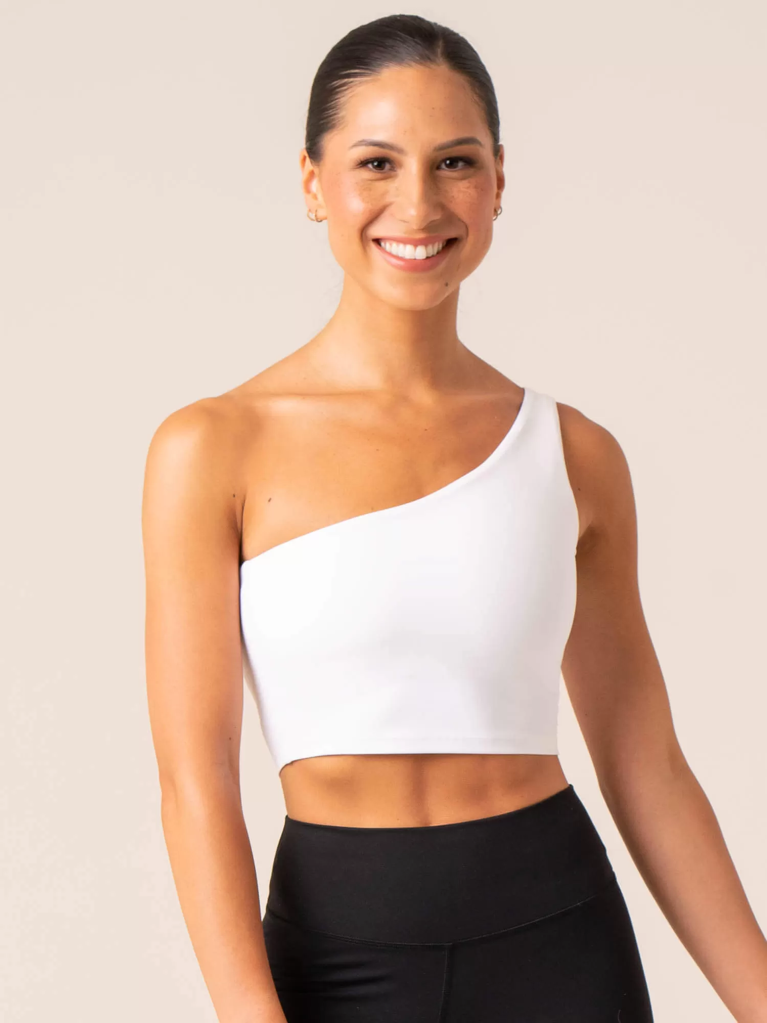 NKD One Shoulder Tank Bra - White