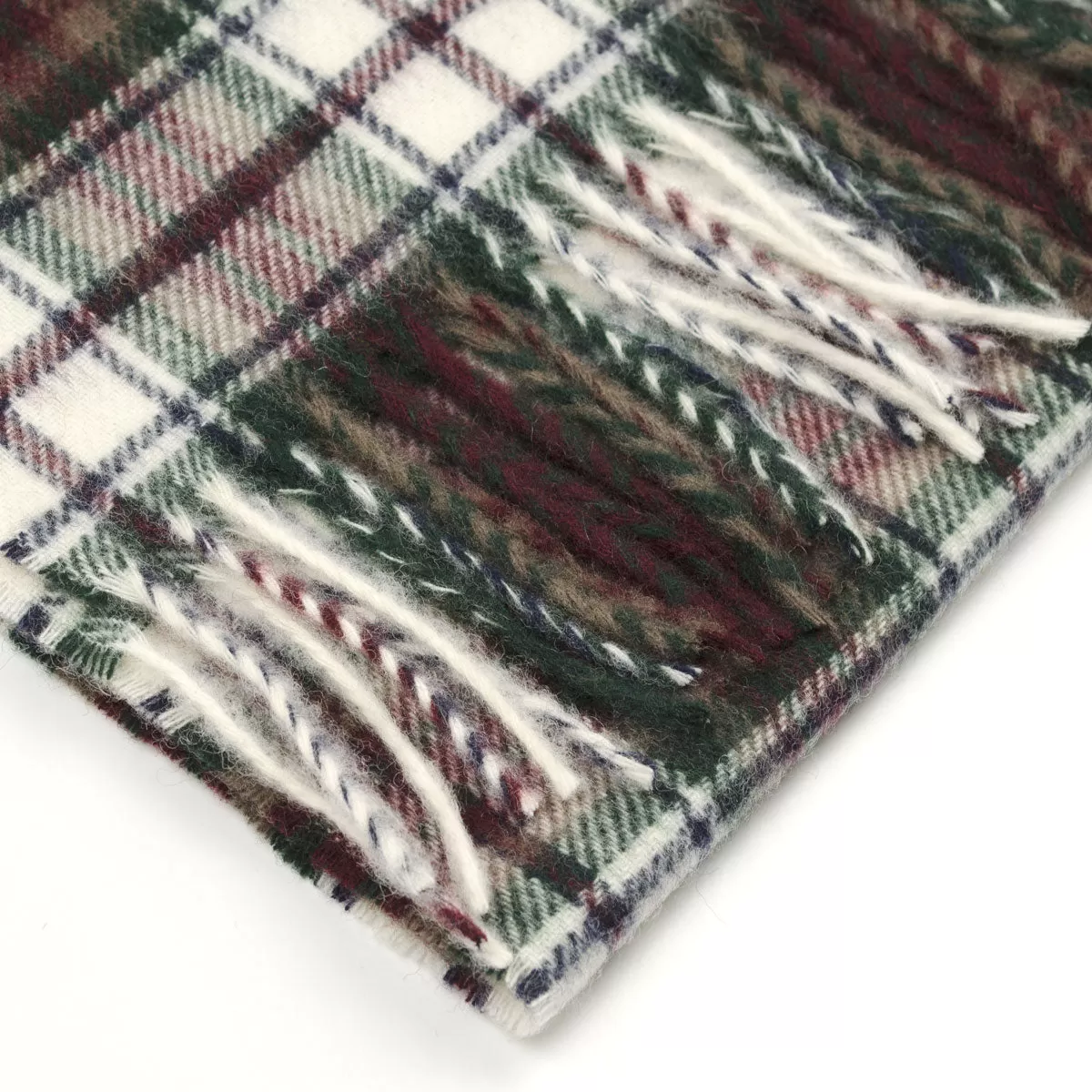 Norse Projects - Moon Checked Lambswool Scarf - Burgundy