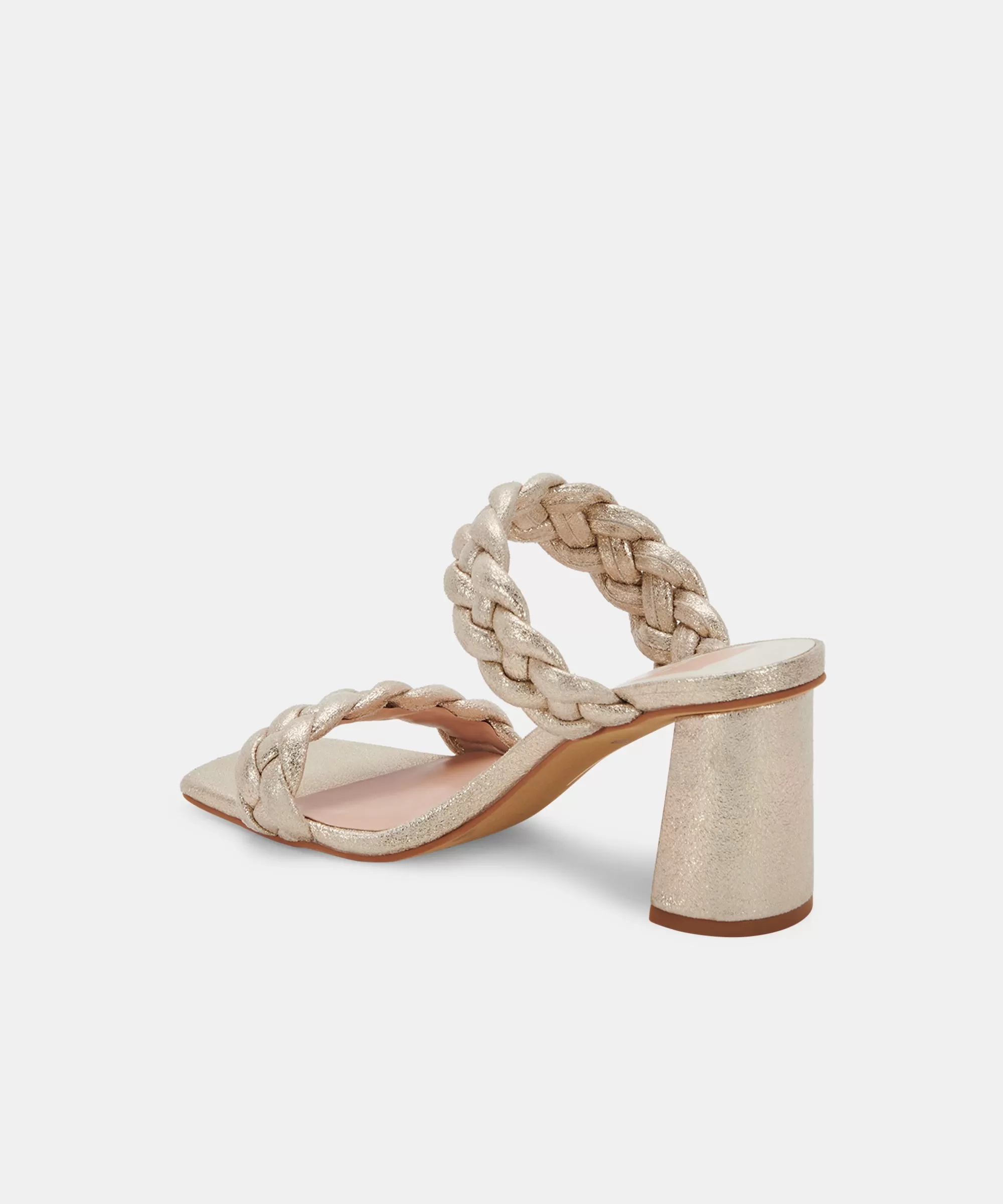 PAILY HEELS LIGHT GOLD METALLIC STELLA SUEDE