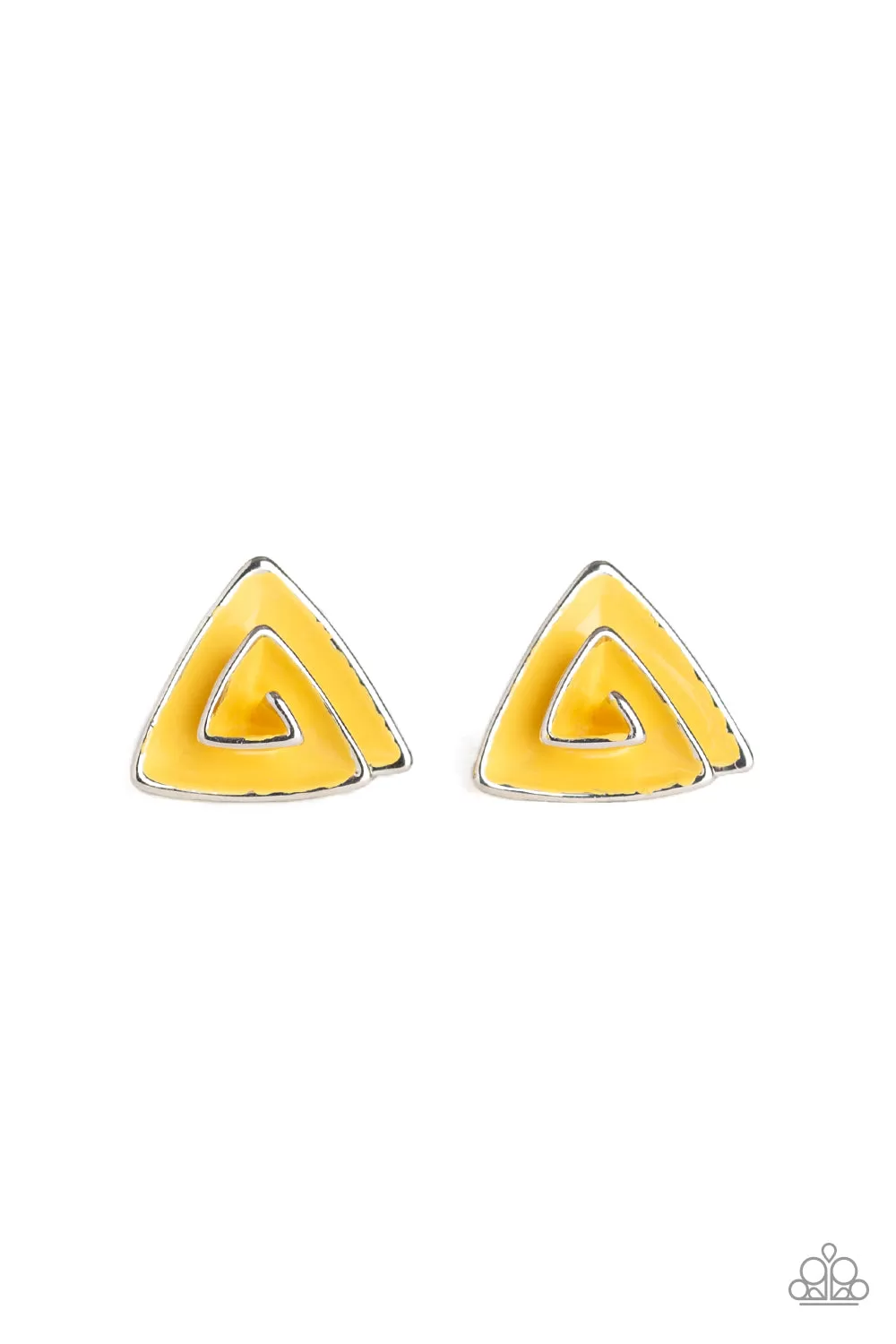 Paparazzi Accessories - On Blast - Yellow Earrings