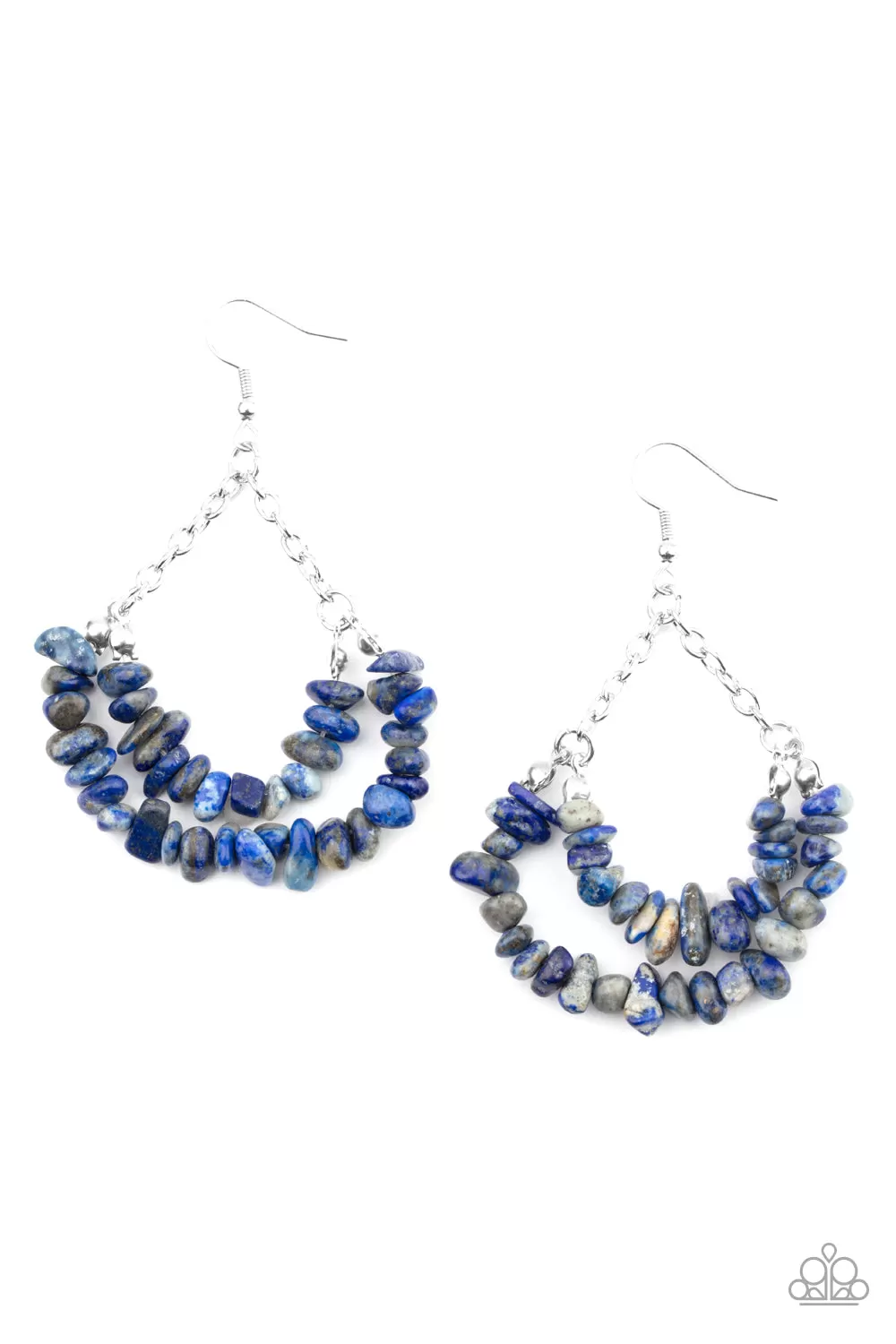 Paparazzi Accessories - Rainbow Rock Gardens - Blue Earrings