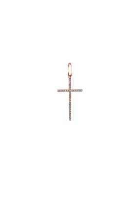 Parade Design 18K Rose Gold Diamond Cross Pendant