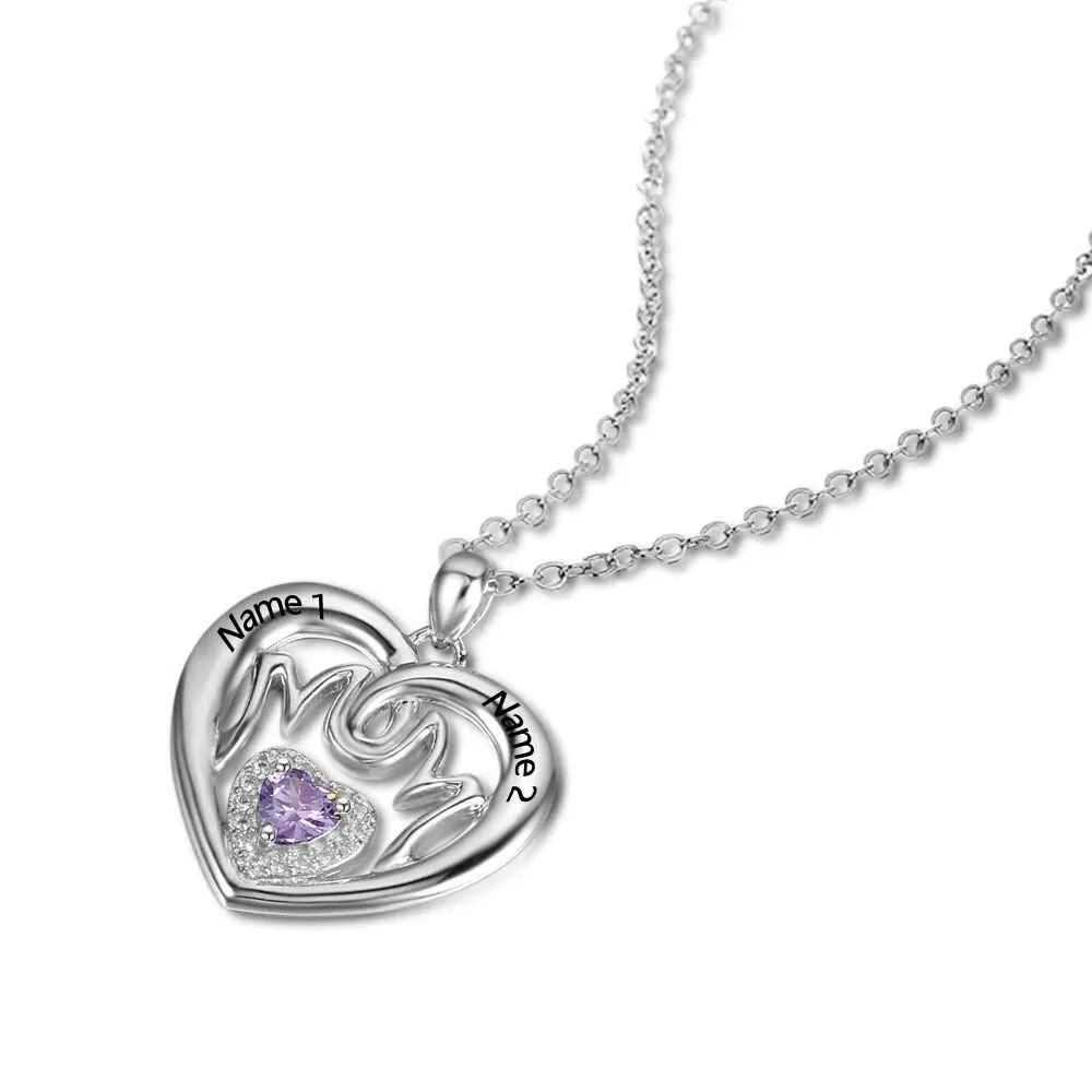 Personalized Mom Shaped Pendant