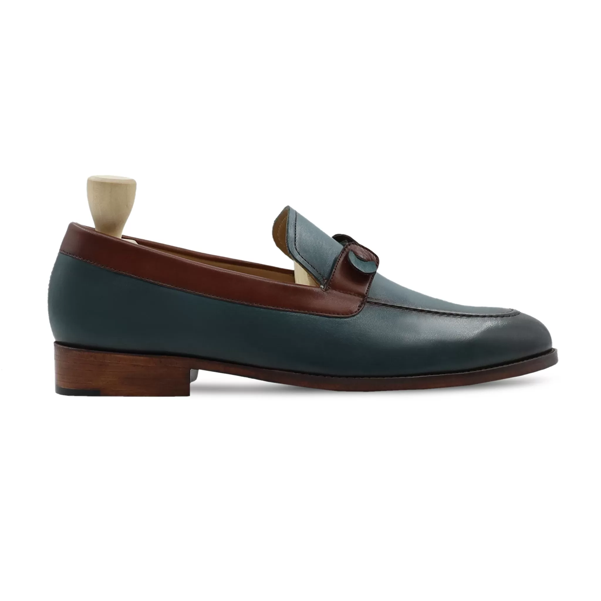 Prehnite - Men's Green Calf Leather Loafer