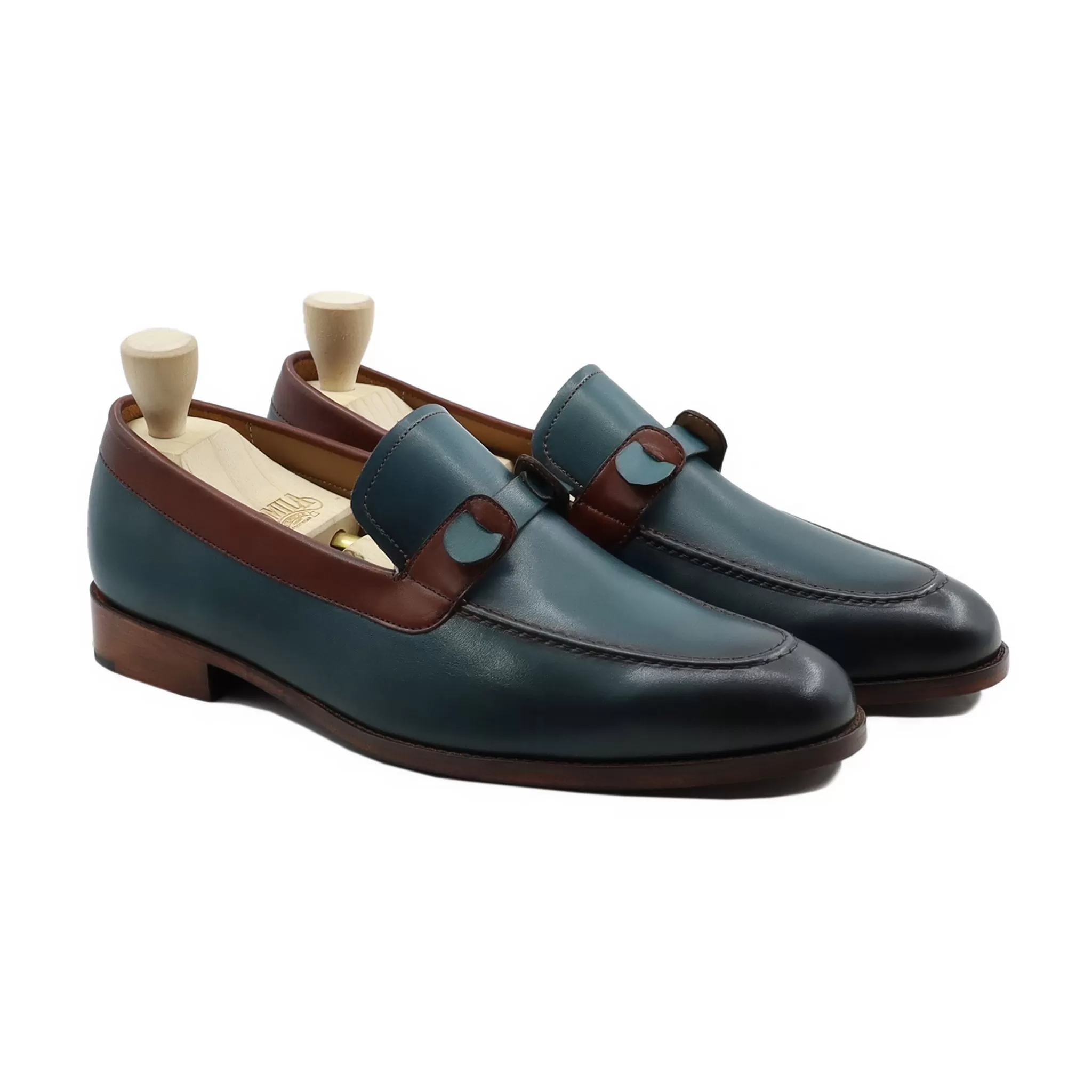 Prehnite - Men's Green Calf Leather Loafer