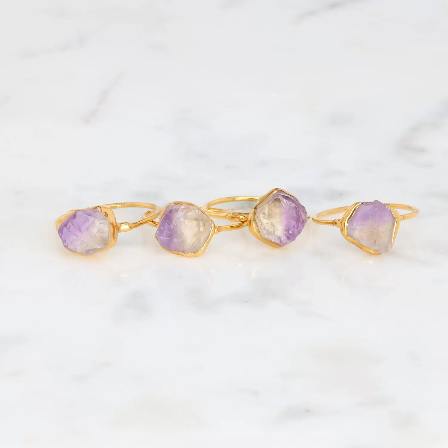 Raw Ametrine Statement Ring