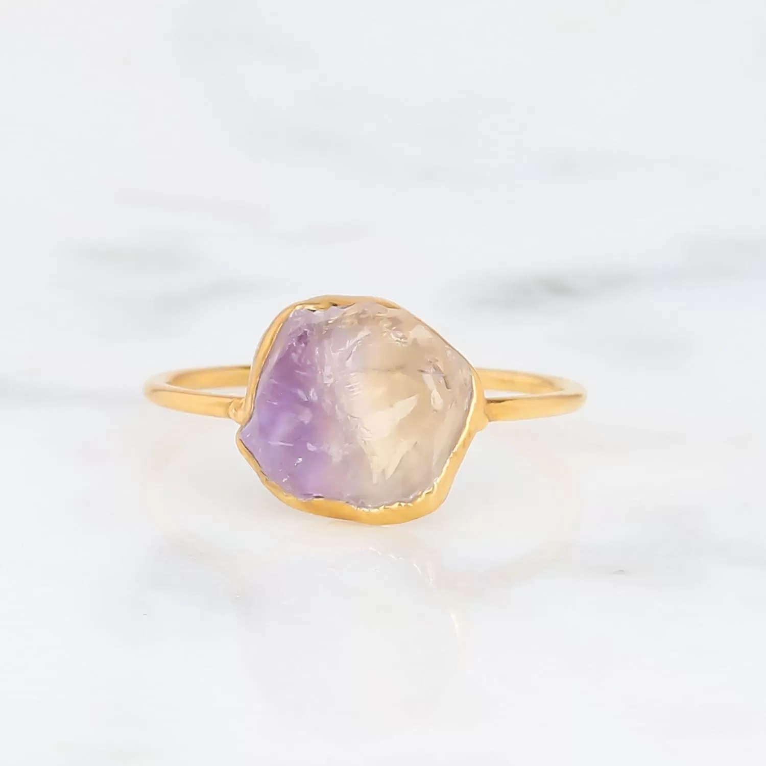 Raw Ametrine Statement Ring