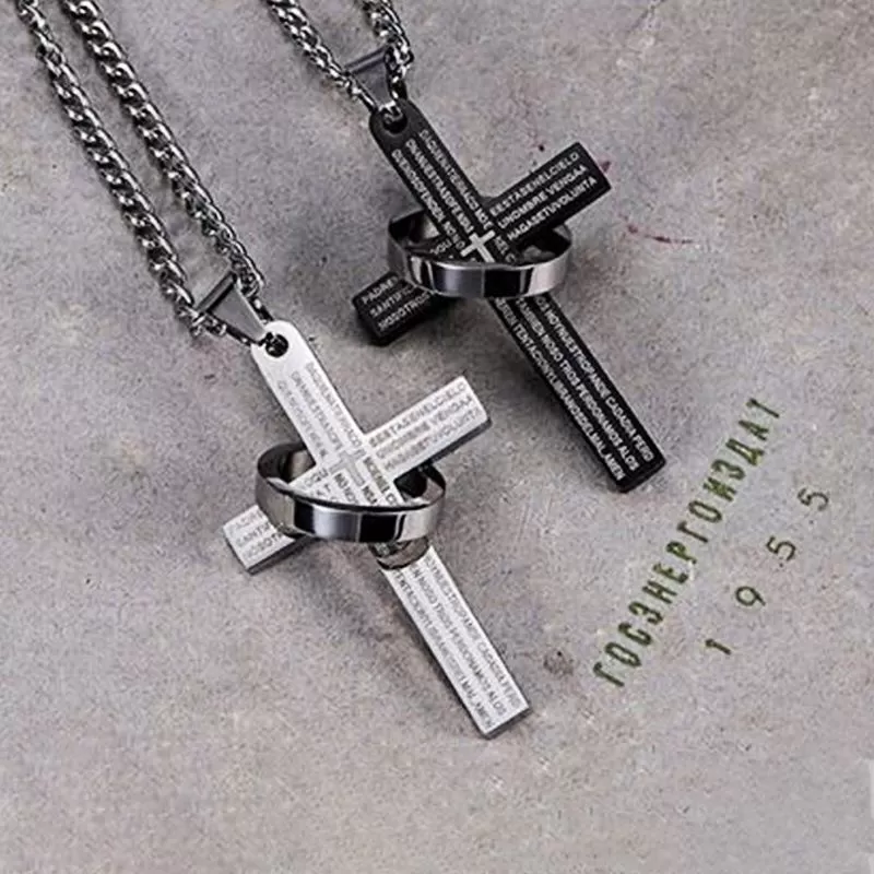 Ring cross pendant