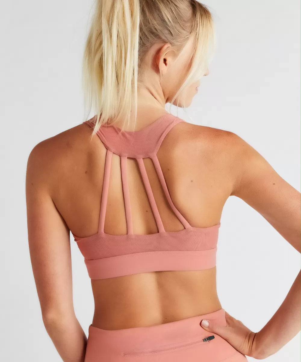 Setis Strappy Sports Bra - Coral