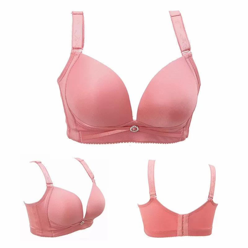 Sexy Women Push Up Bras Ultra Thin Wire Free Lace Bra