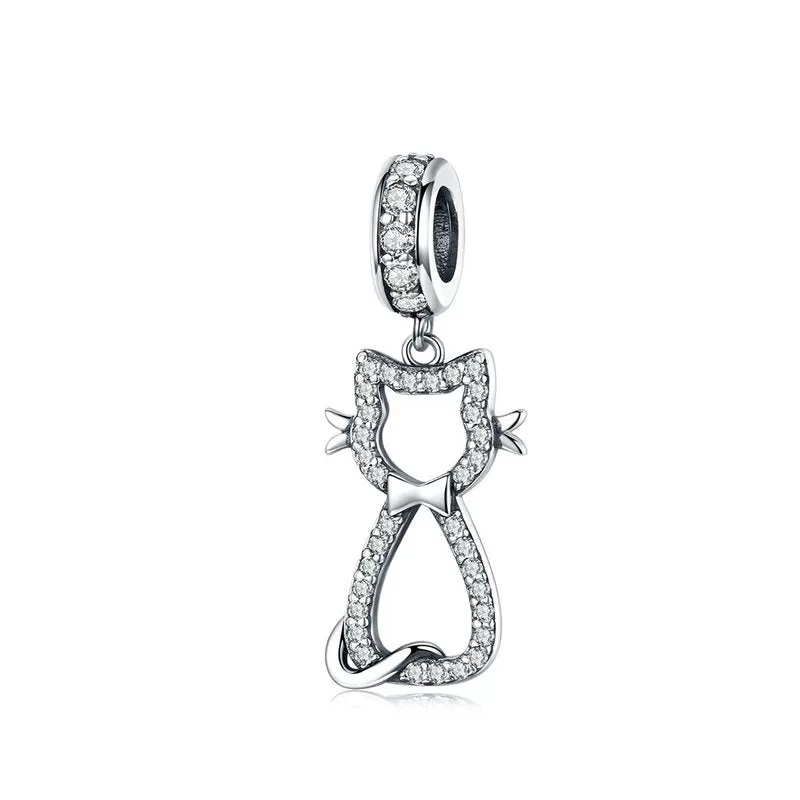 Silver Zircon Jewelry Charm For Women