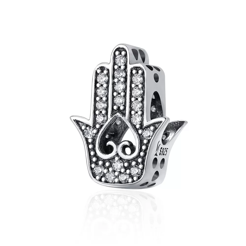 Silver Zircon Jewelry Charm For Women