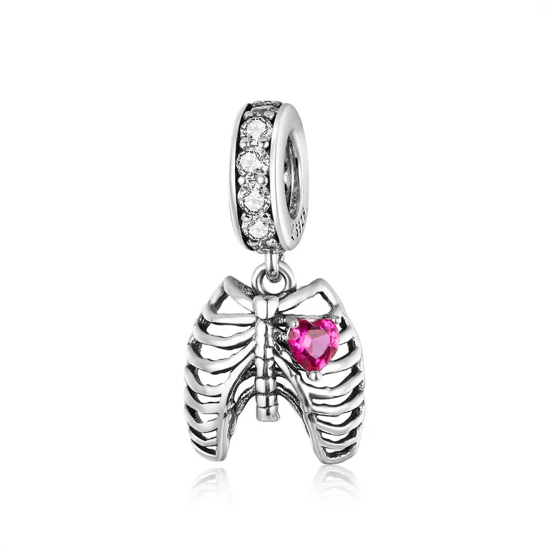 Silver Zircon Jewelry Charm For Women