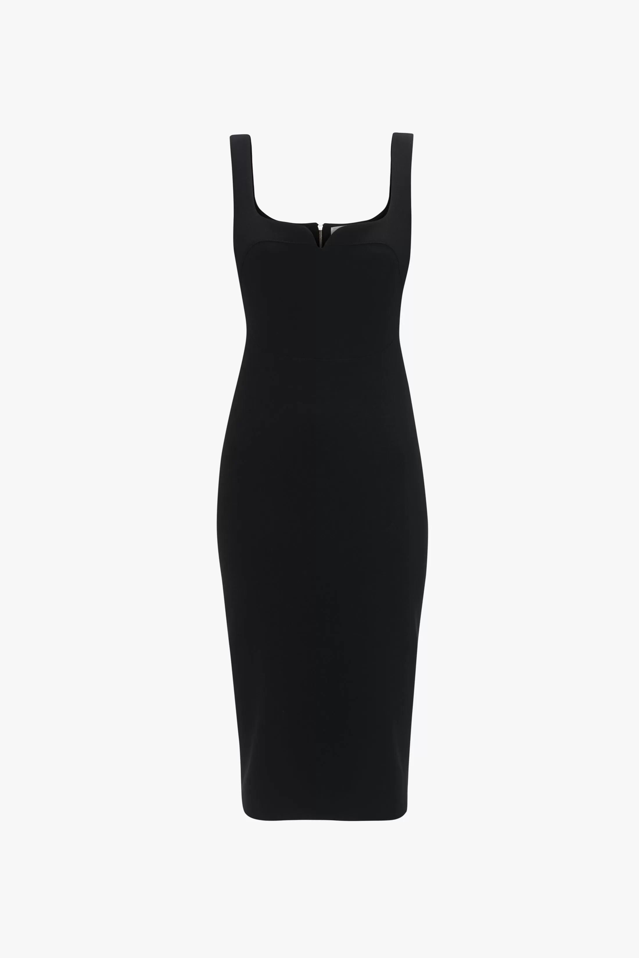 Sleeveless Fitted T-Shirt Dress In Black