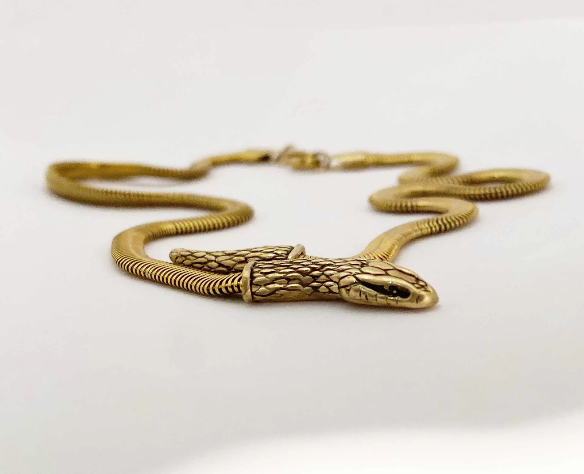 Snake Chain Necklace in gold