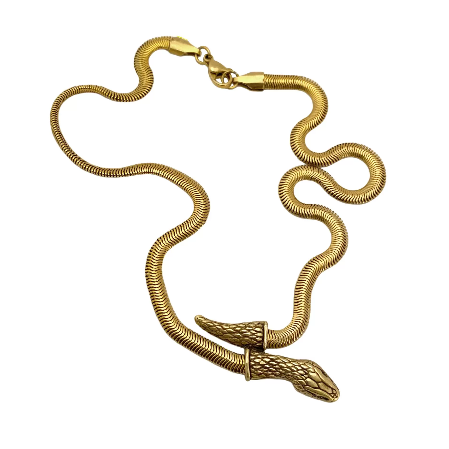 Snake Chain Necklace in gold