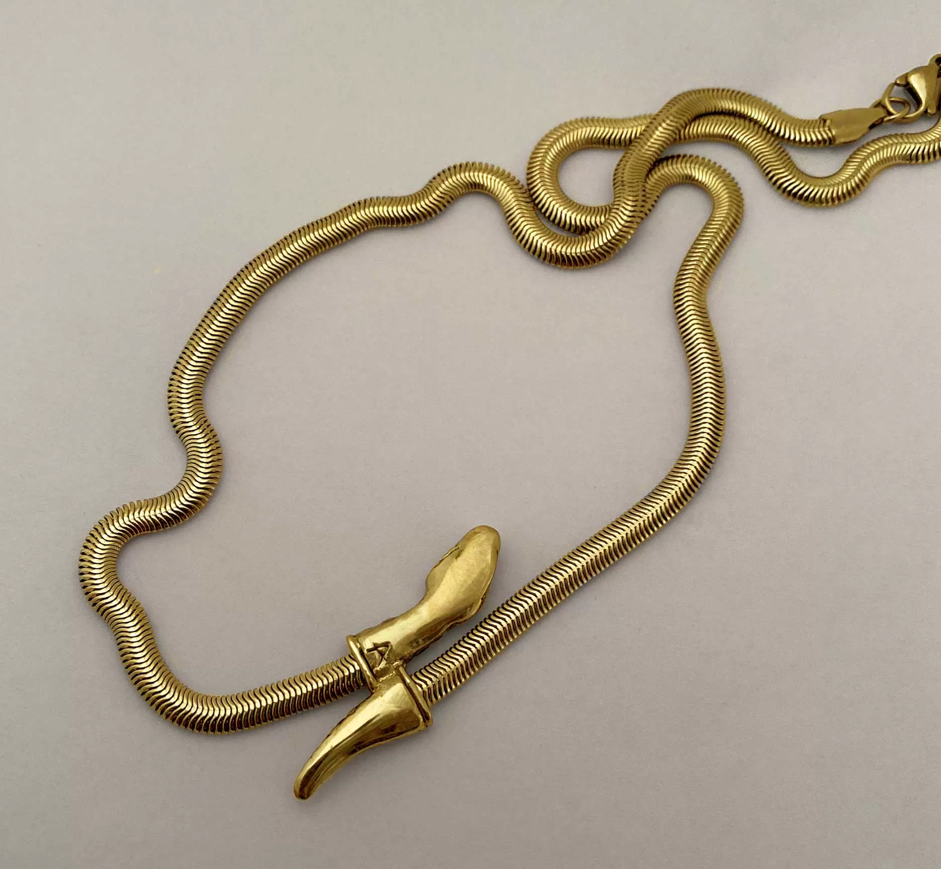 Snake Chain Necklace in gold