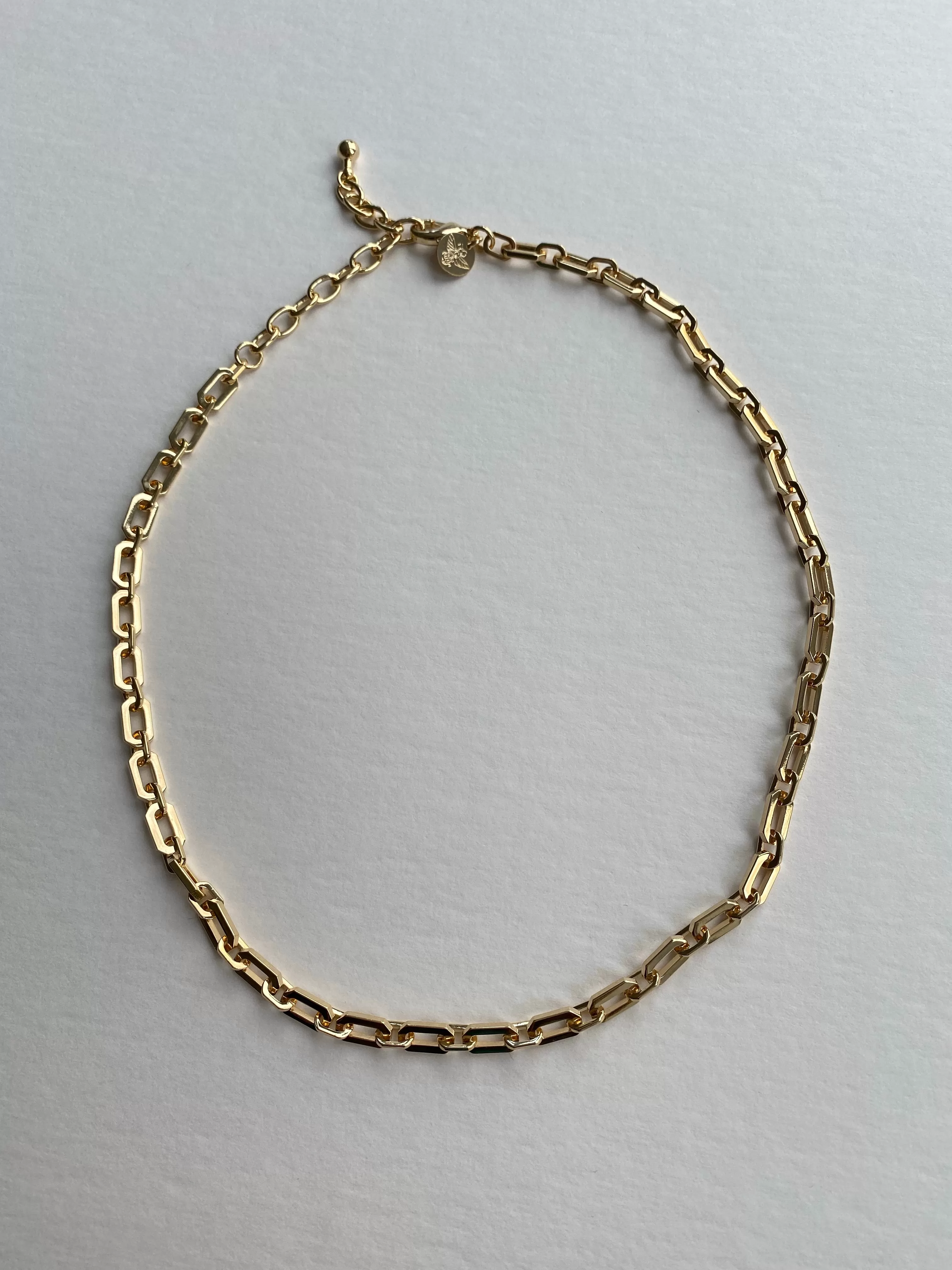 Square Link Gold Necklace | Nora Taylor