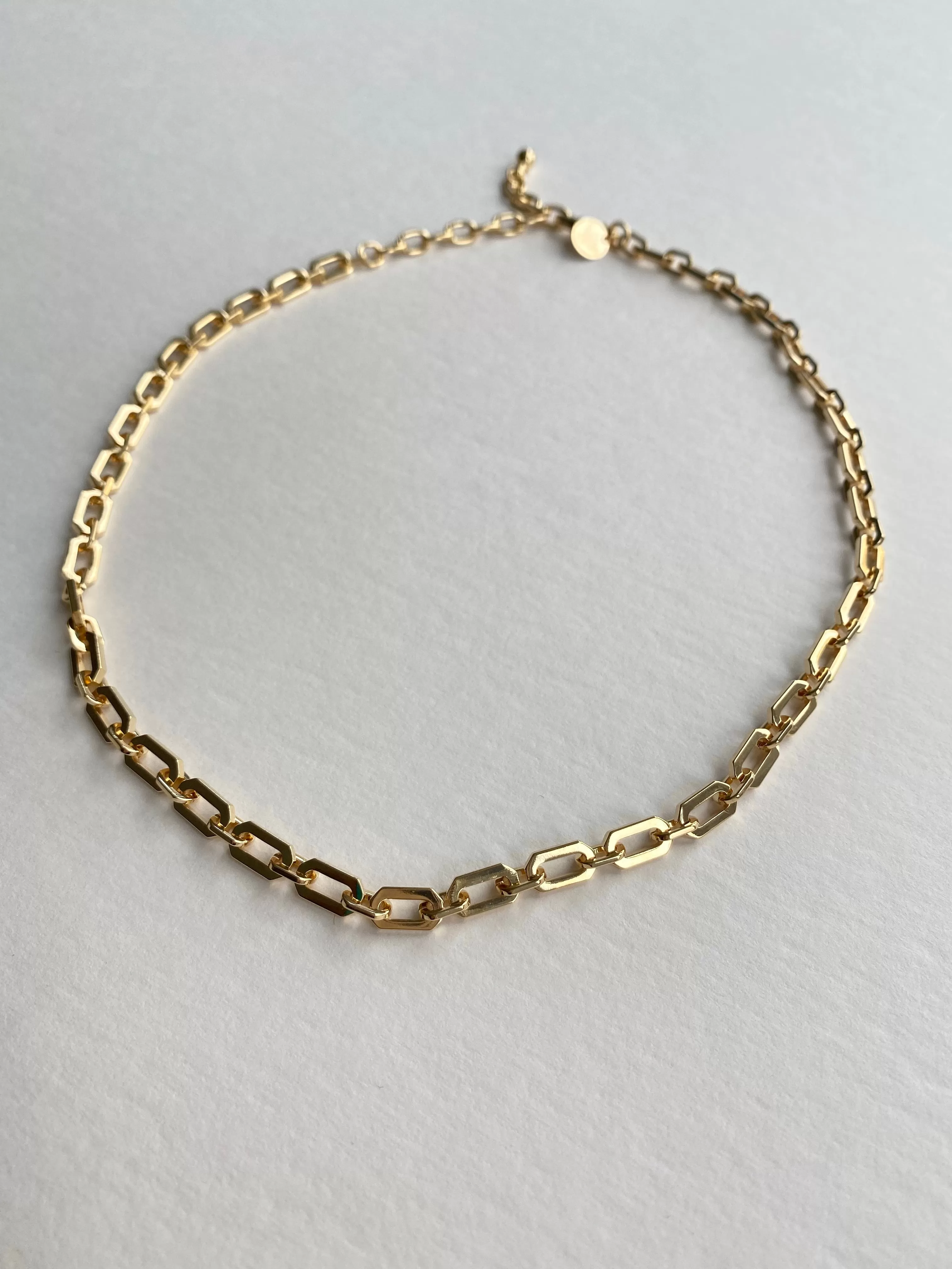 Square Link Gold Necklace | Nora Taylor