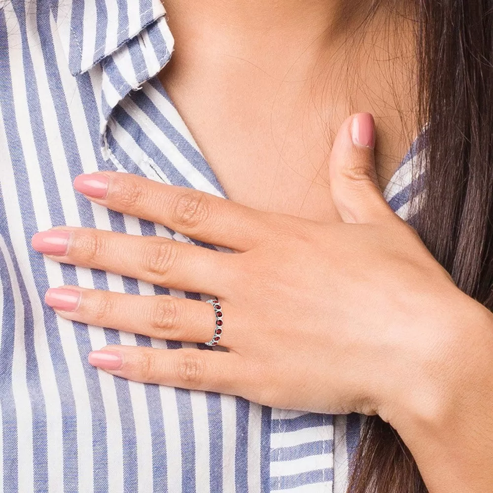 Stackable Expressions January Swarovski Ring in Sterling Silver