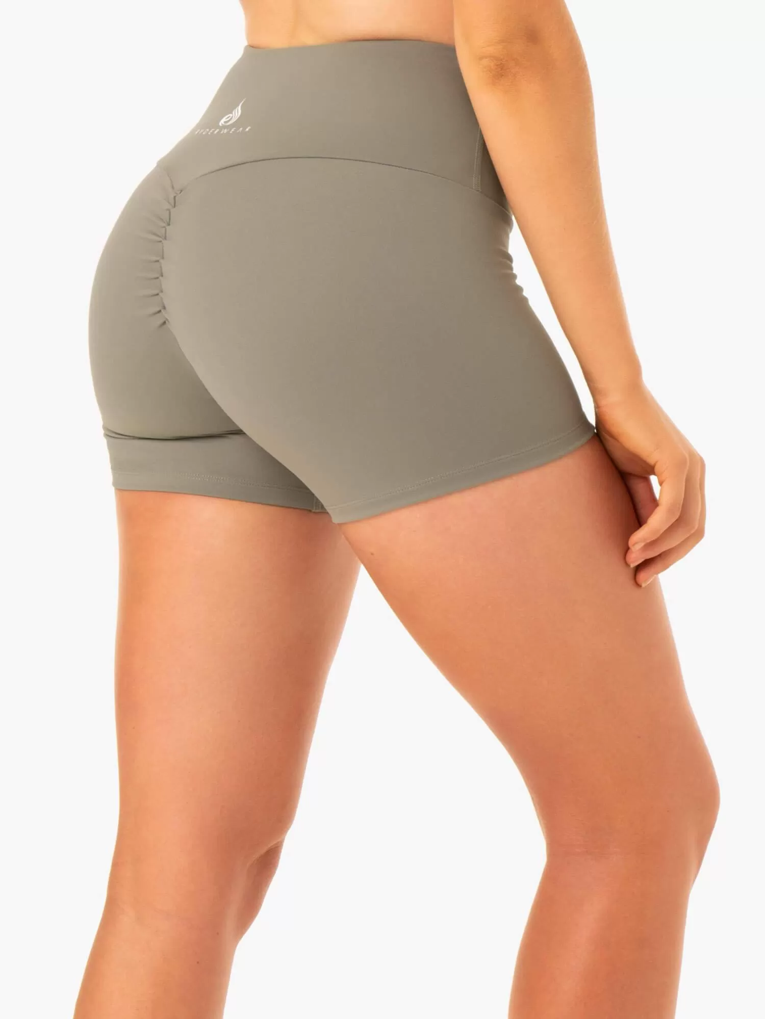 Staples Scrunch Bum Booty Shorts - Khaki