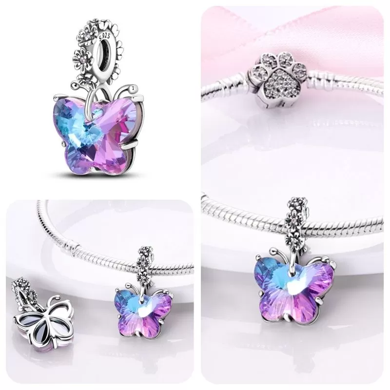 Sterling Silver Beads Bracelets Changing Charm For Women