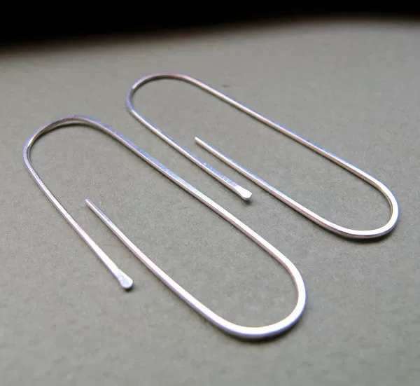 Sterling Silver Paper Clip Earrings