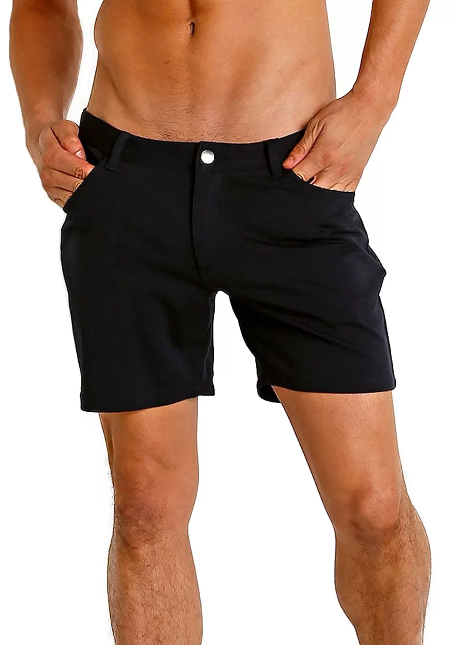 Stretch Knit Shorts (5 inseam) (Navy)