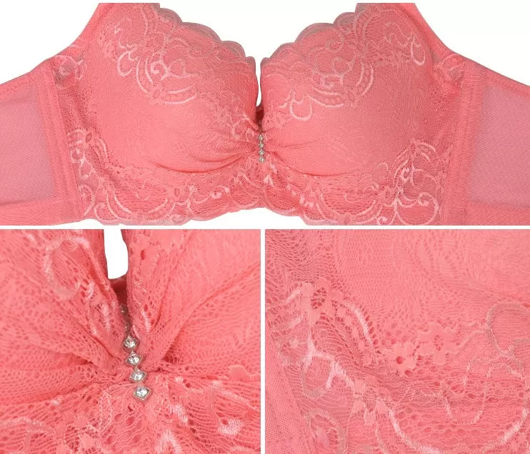 Summer Women Sheer Lace Bralette Bra BH Push Up Lace Bra