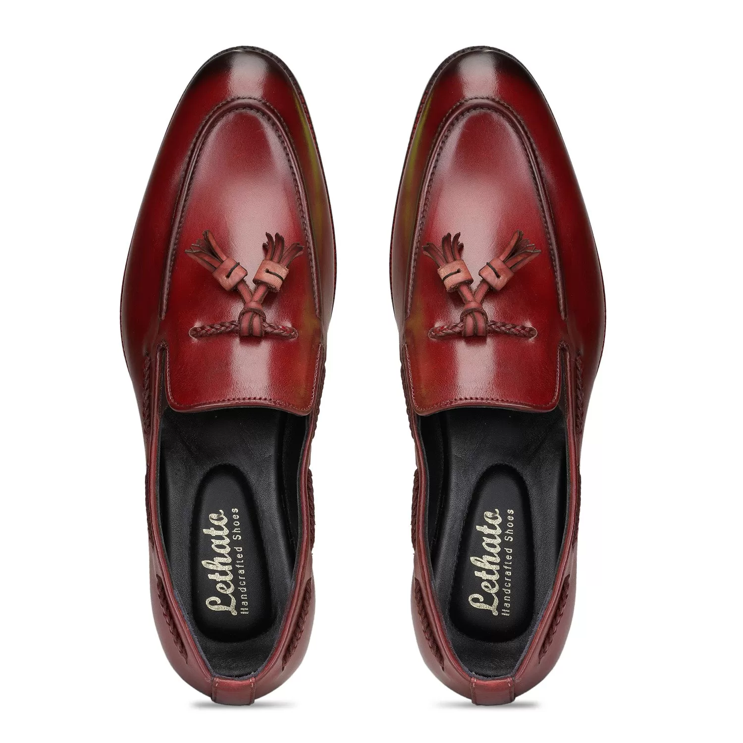 Tassel Loafers - Wine Red