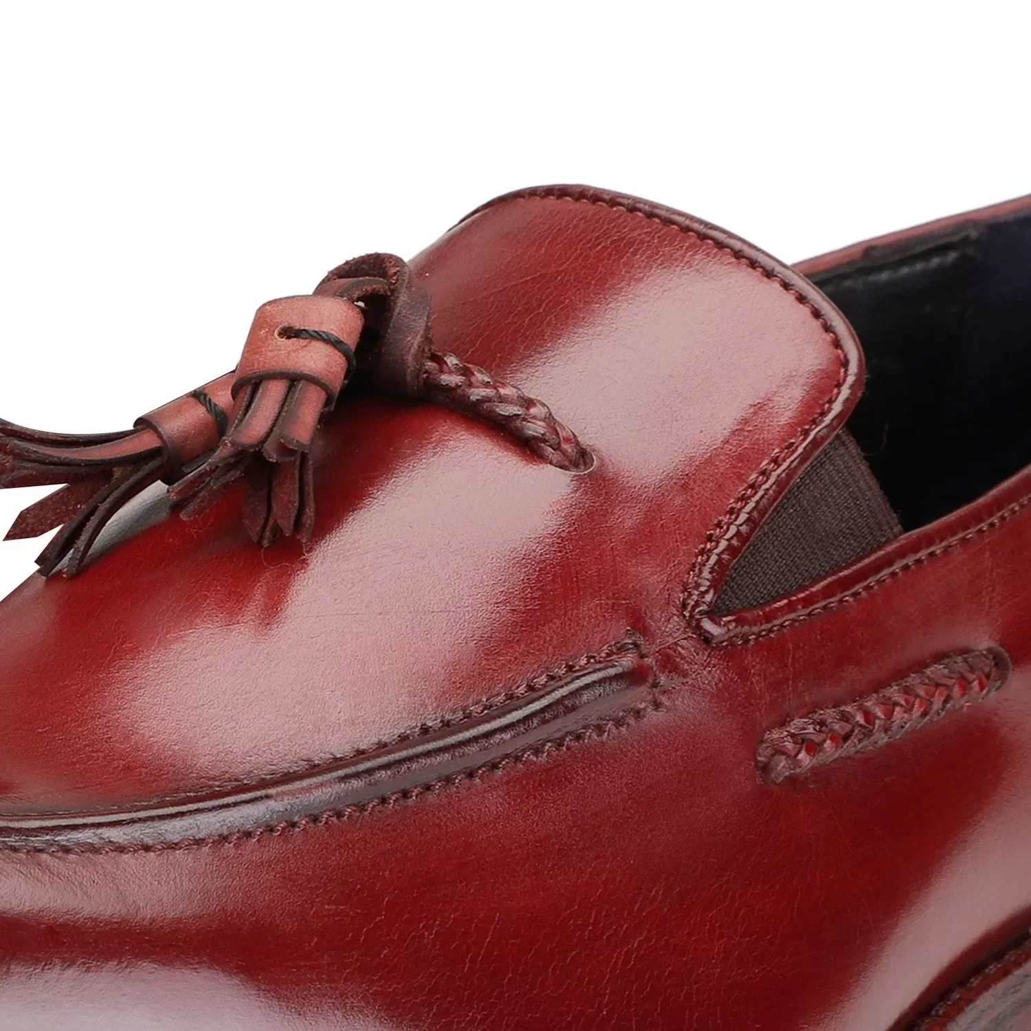 Tassel Loafers - Wine Red