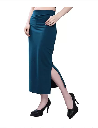 Teal Blue Saree Shapewear Petticoat for Women