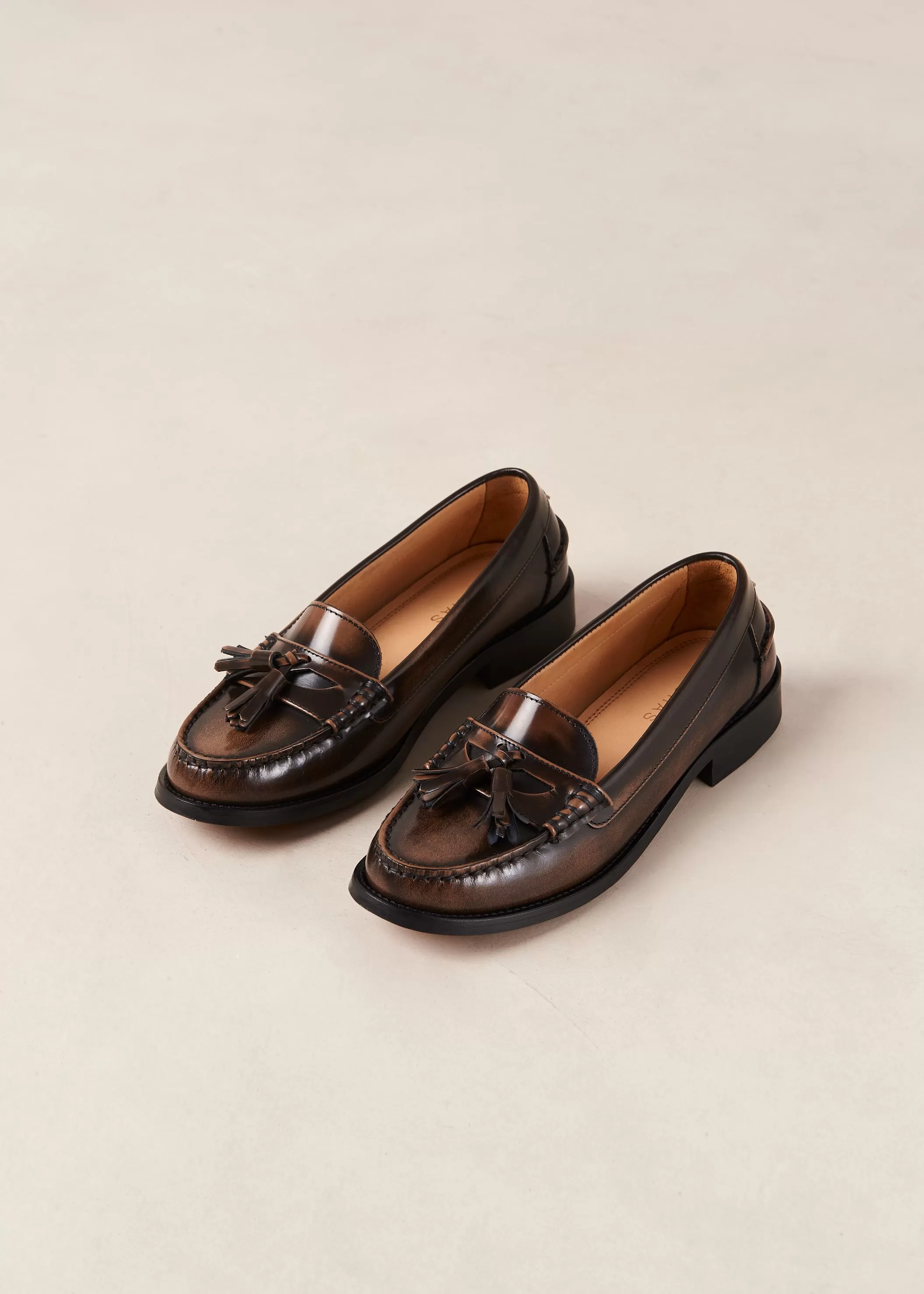 Terrane Brushed Nutmeg Brown Leather Loafers