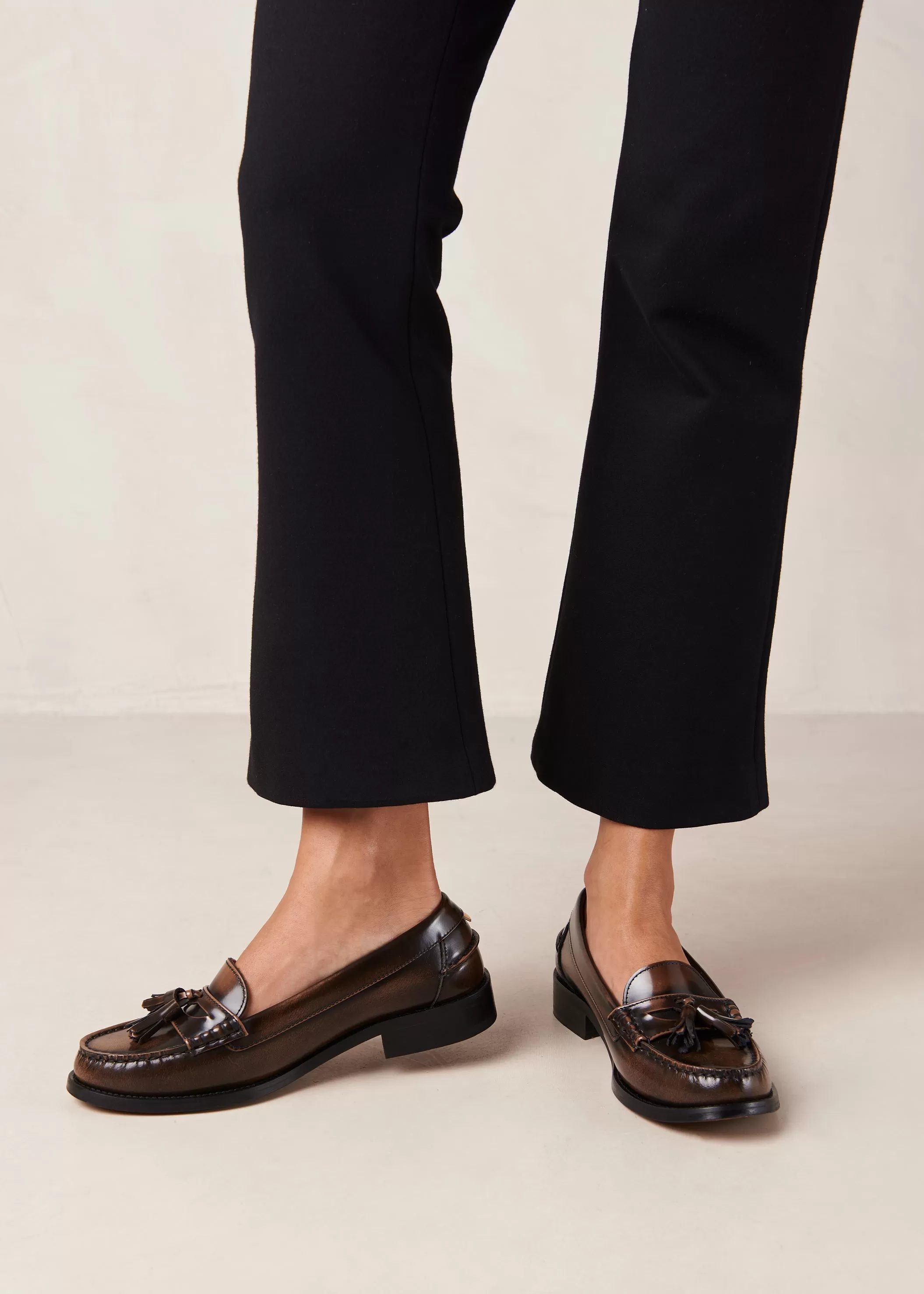 Terrane Brushed Nutmeg Brown Leather Loafers