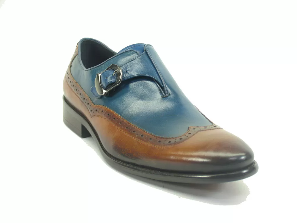 Two Tone Wingtip Buckle Loafer